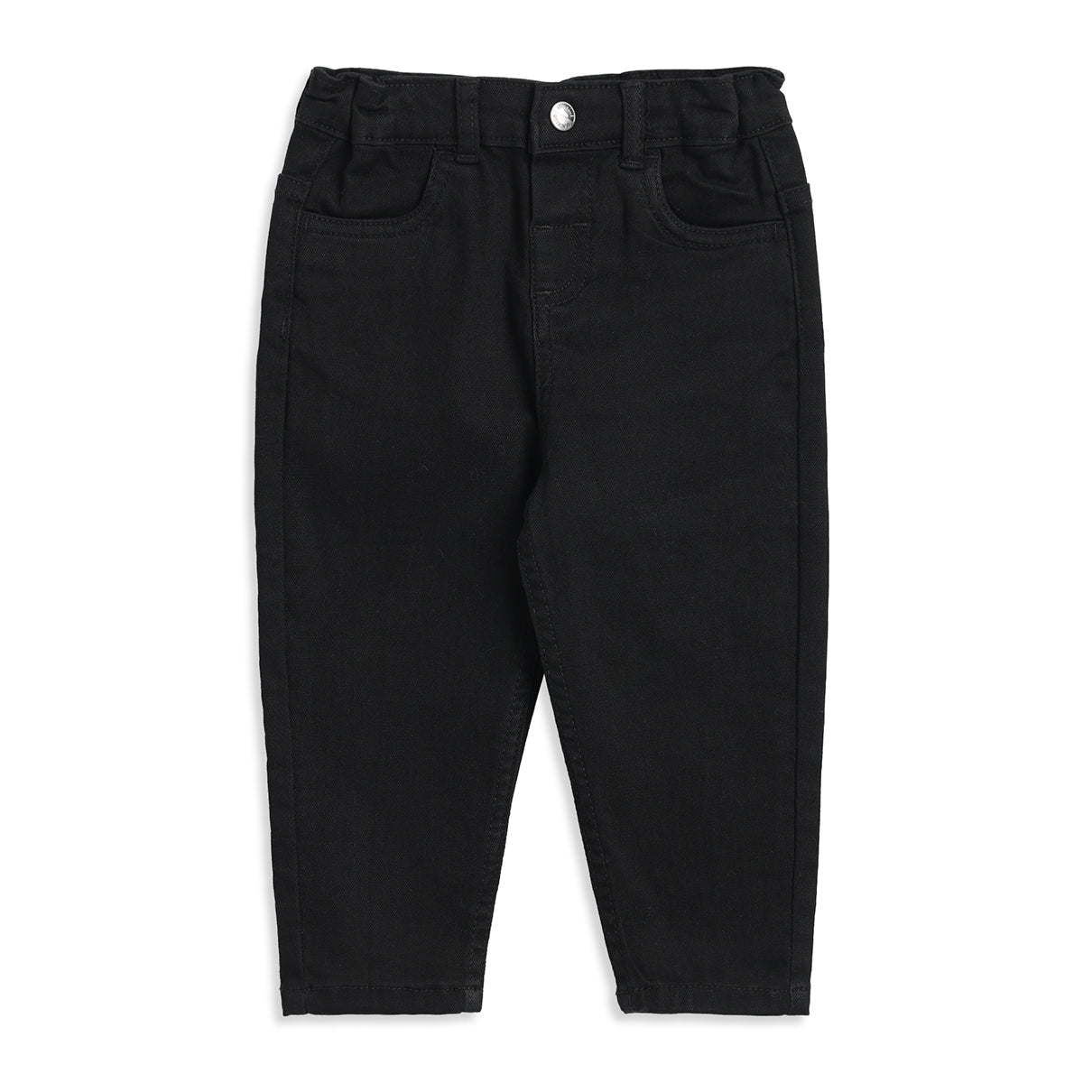 Baby Boys Black Denim Pant Regular Fit Casual Wear