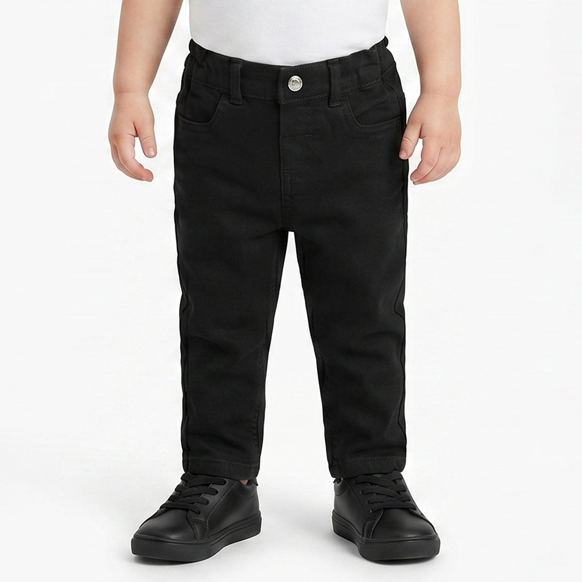 Baby Boys Black Denim Pant Regular Fit Casual Wear