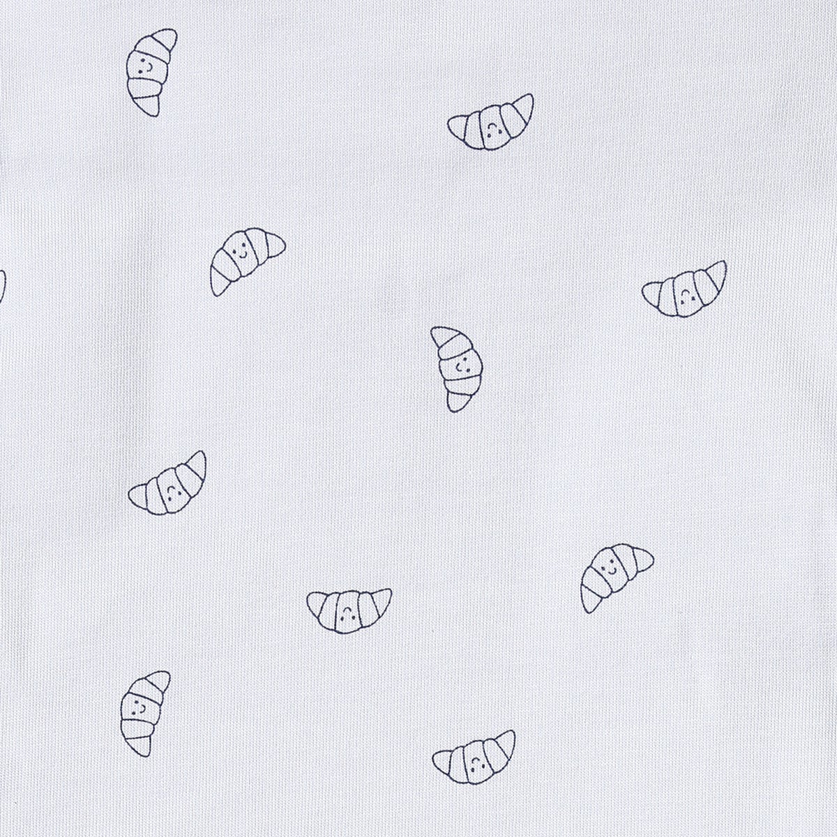 Baby Boys Light Blue And Navy Cotton Croissant Printed T-Shirt And Dungaree Set Regular Fit Casual Wear