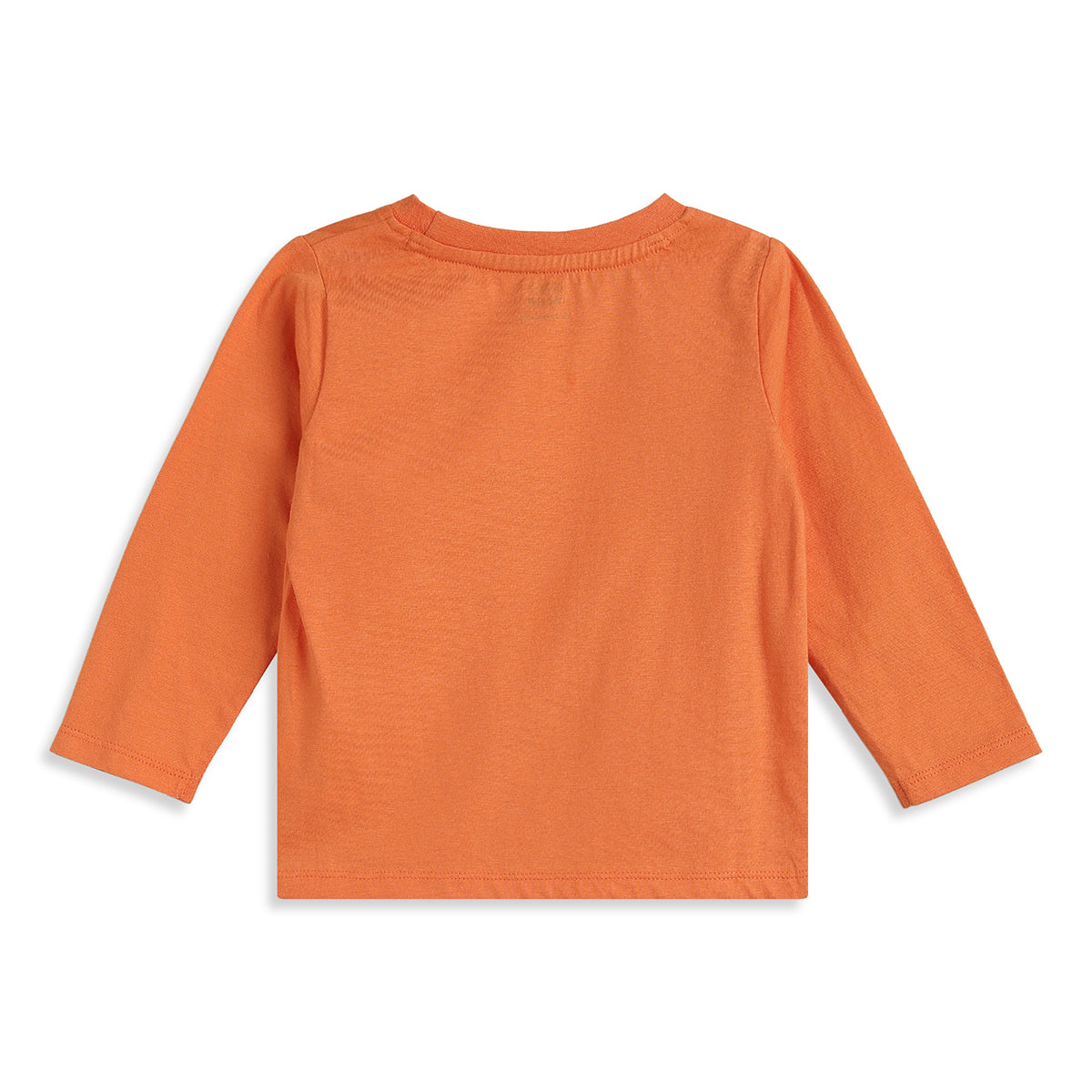 Baby Boys Beige Dungaree with Orange Full Sleeves T-Shirt Casual Outfit Set