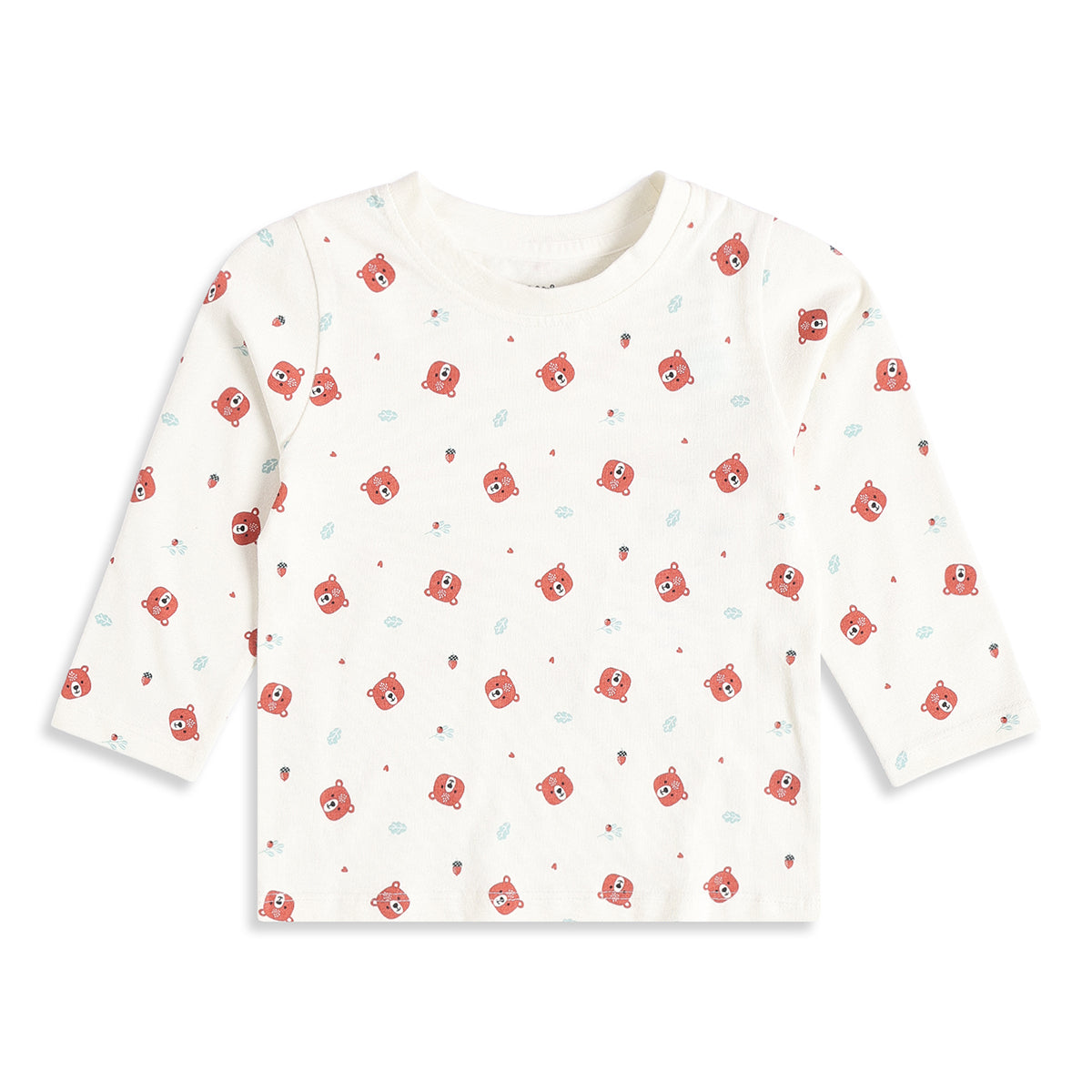 Baby Boys Mint Green and Cream Animal Printed T-Shirt and Dungaree Set Regular Fit Casual Wear