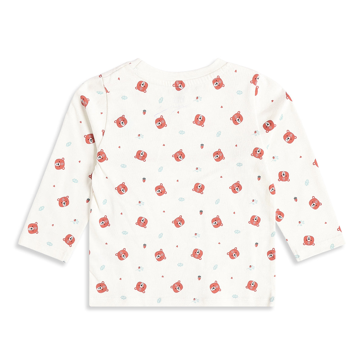 Baby Boys Mint Green and Cream Animal Printed T-Shirt and Dungaree Set Regular Fit Casual Wear