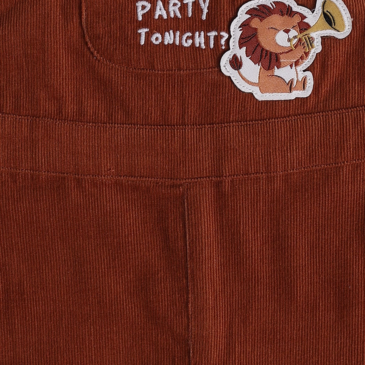 Baby Boys Brown Cotton Dungaree Set Regular Fit Casual Wear