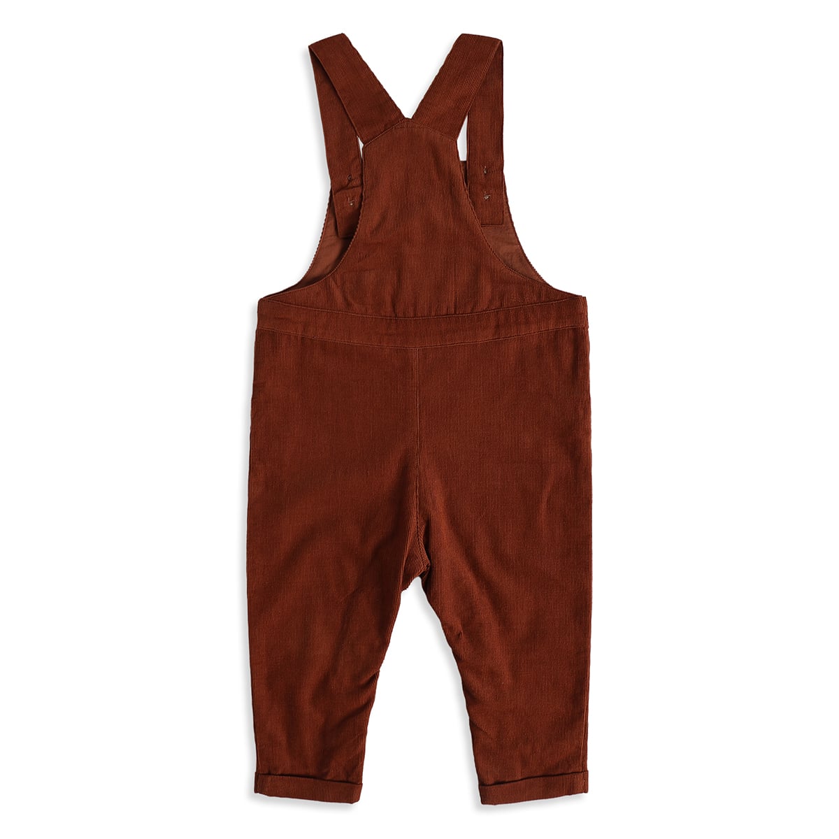Baby Boys Brown Cotton Dungaree Set Regular Fit Casual Wear