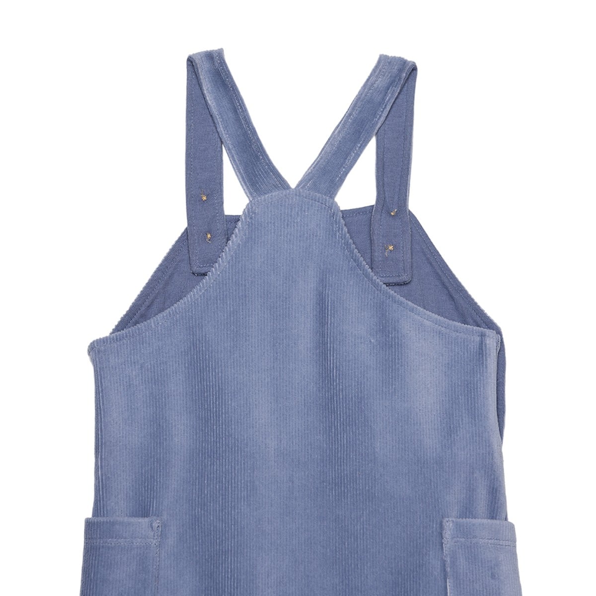 Baby Boys Blue Corduroy Dungaree And Bear Printed T-Shirt Set Pack Of 1 Regular Fit Casual Wear