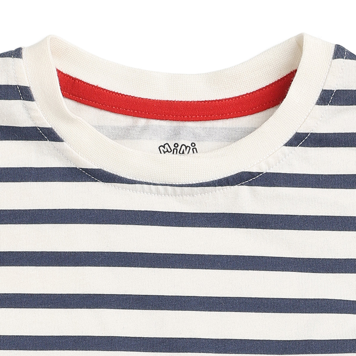Bab y Boys Navy Blue Corduroy Dungaree with White & Navy Striped Half Sleeves T-Shirt Casual Outfit Set