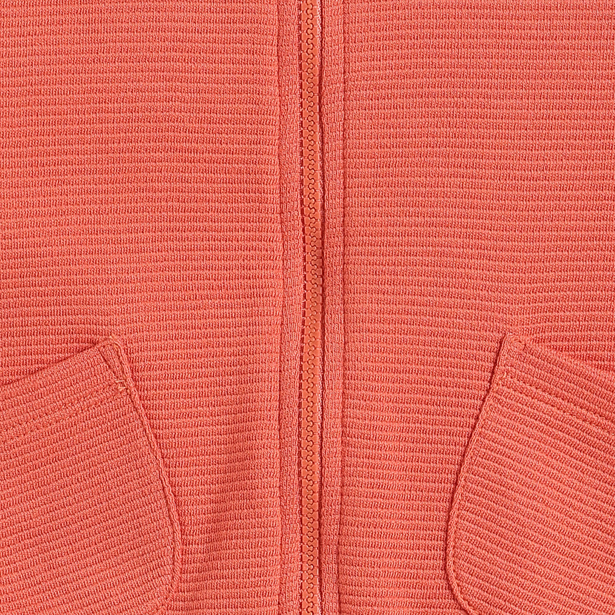 Baby Boys Orange Textured Sweat Jacket Full Sleeves Front Open Casual Winter Jacket