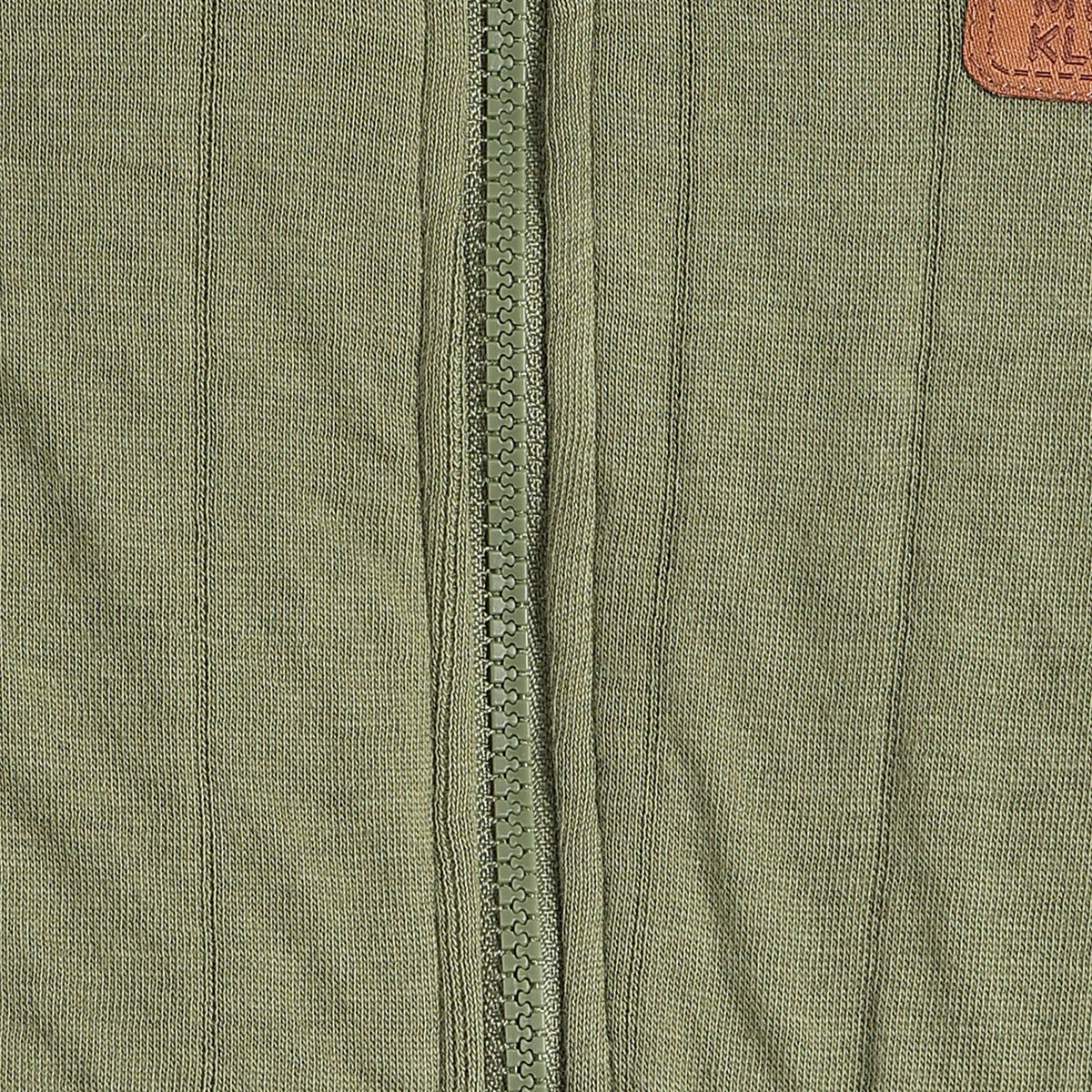Baby Boys Olive Green Cotton Quilted Zip-Up Jacket