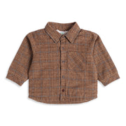 Baby Boys Brown Checked Sherpa-Lined Jacket Regular Fit Casual Wear