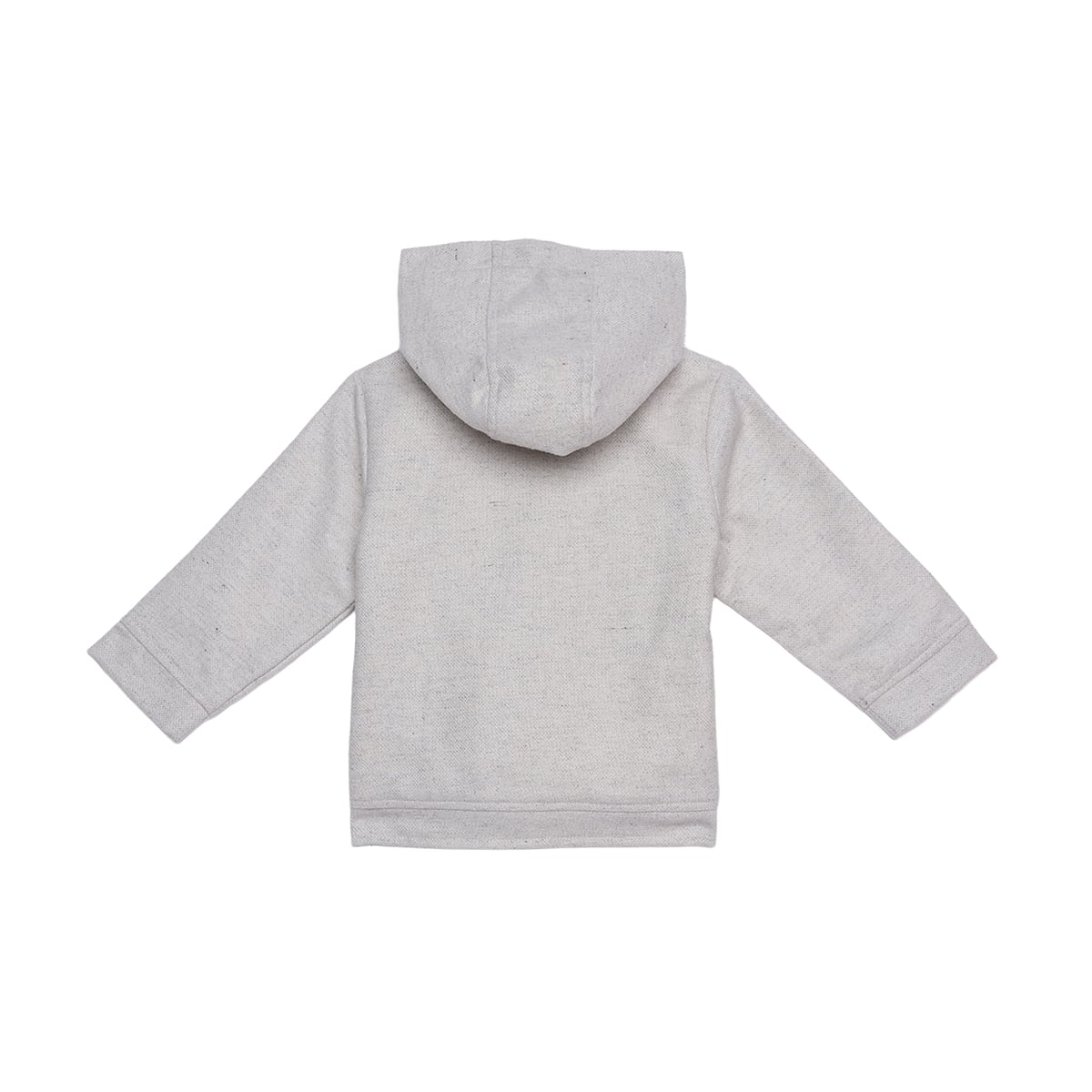 Baby Boys Light Grey Cotton Blend Hooded Jacket Regular Fit Casual Wear