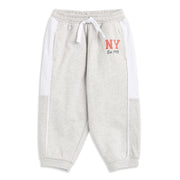 Baby Boys Grey Melange Cotton Jogger Regular Fit Casual Wear