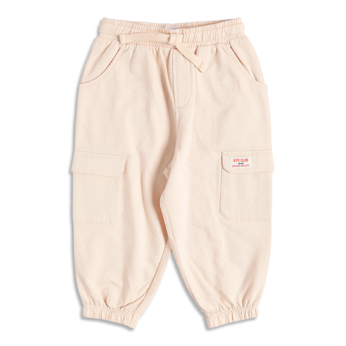 Baby Boys Beige Cotton Jogger Regular Fit Casual Kids Bottom