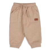 Baby Boys Beige Cotton Blend Joggers Regular Fit Casual Wear