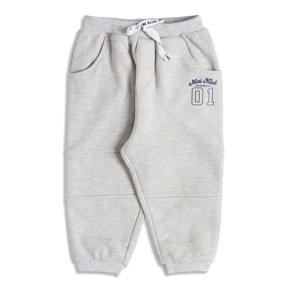 Baby Boys Grey Melange Cotton Jogger Regular Fit Casual Kids Bottom Wear