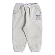 Baby Boys Grey Melange Cotton Jogger Regular Fit Casual Kids Bottom Wear