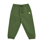 Baby Boys Olive Green Cotton Jogger Pants Regular Fit Casual Kids Pants