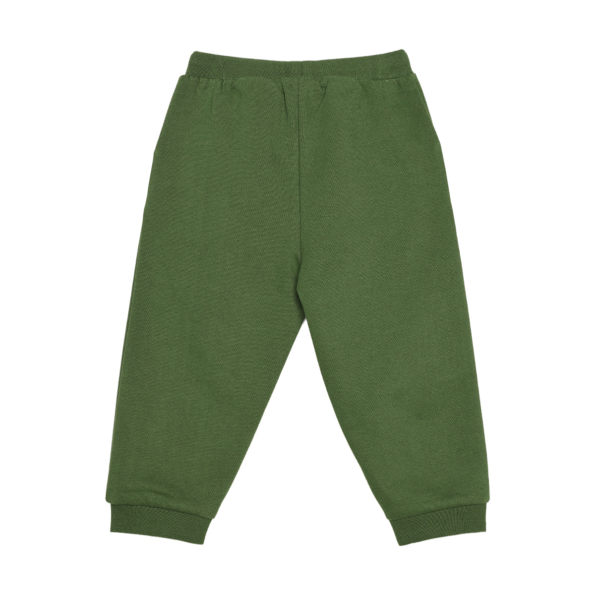 Baby Boys Olive Green Cotton Jogger Pants Regular Fit Casual Kids Pants
