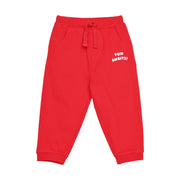 Baby Boys Red Cotton Jogger Pants Regular Fit Casual Kids Pants