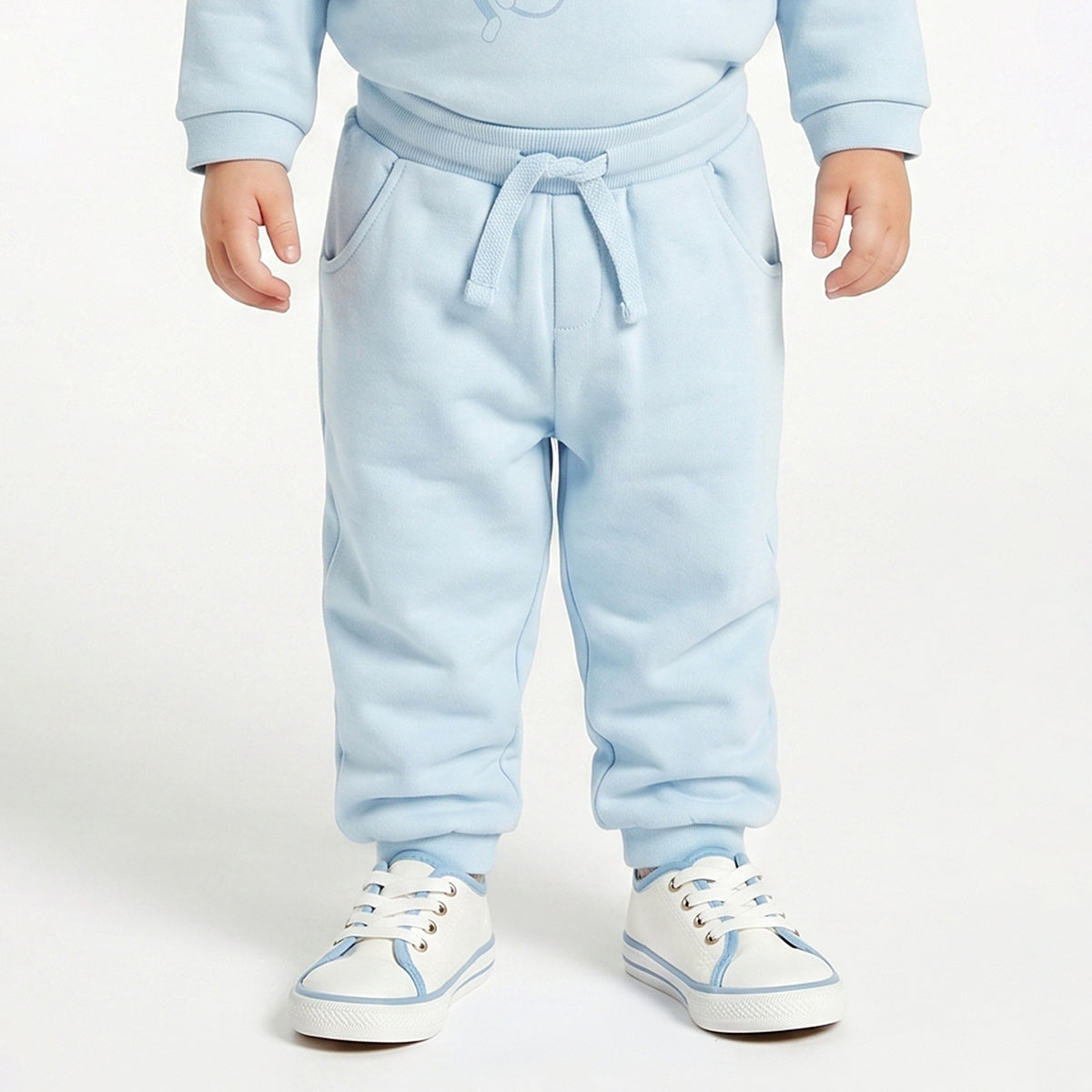 Baby Boys Sky Blue Cotton Jogger Regular Fit Casual Kids Bottom Wear
