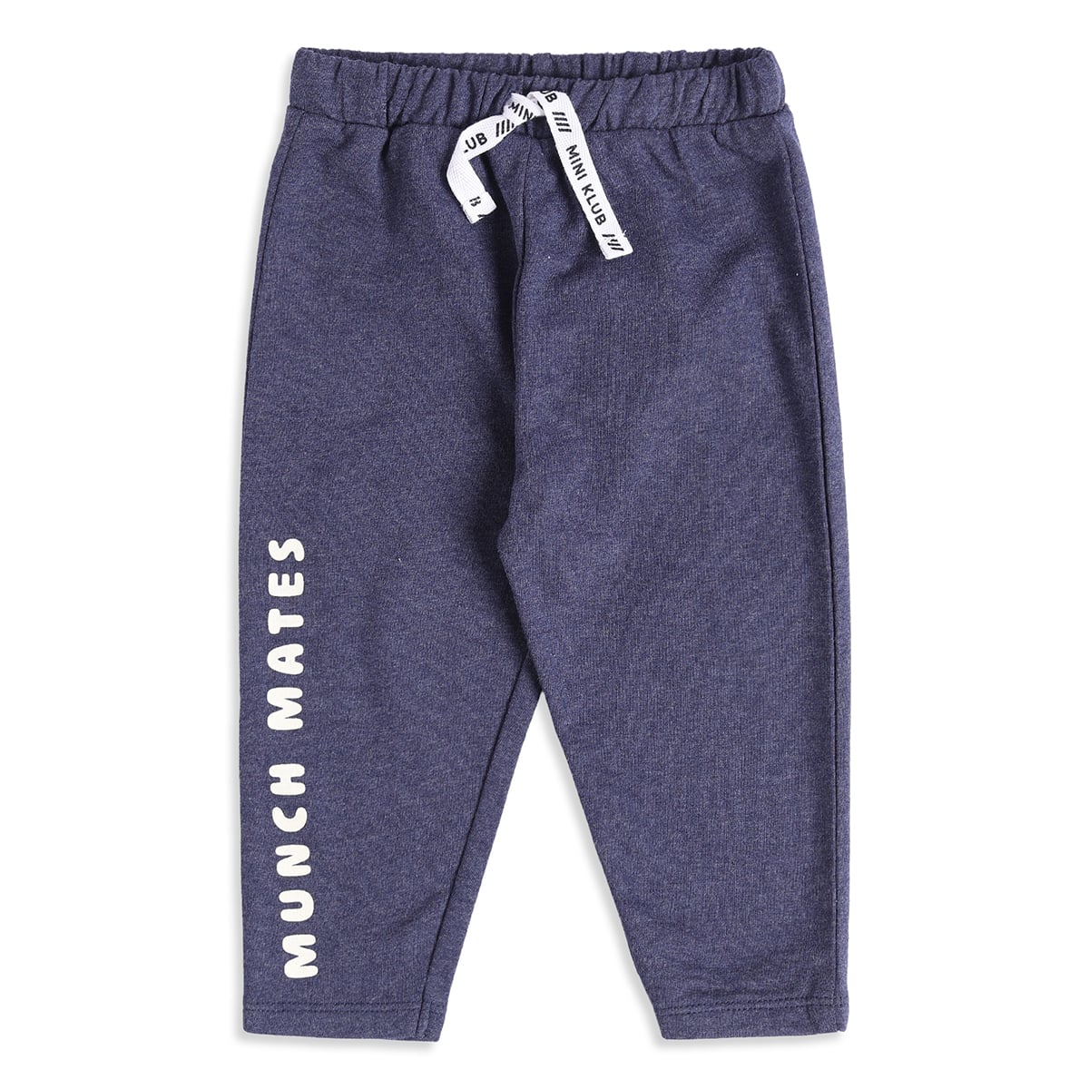 Baby Boys Navy Blue Cotton Blend Munch Mates Printed Knit Bottom Regular Fit Casual Wear