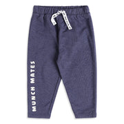 Baby Boys Navy Blue Cotton Blend Munch Mates Printed Knit Bottom Regular Fit Casual Wear