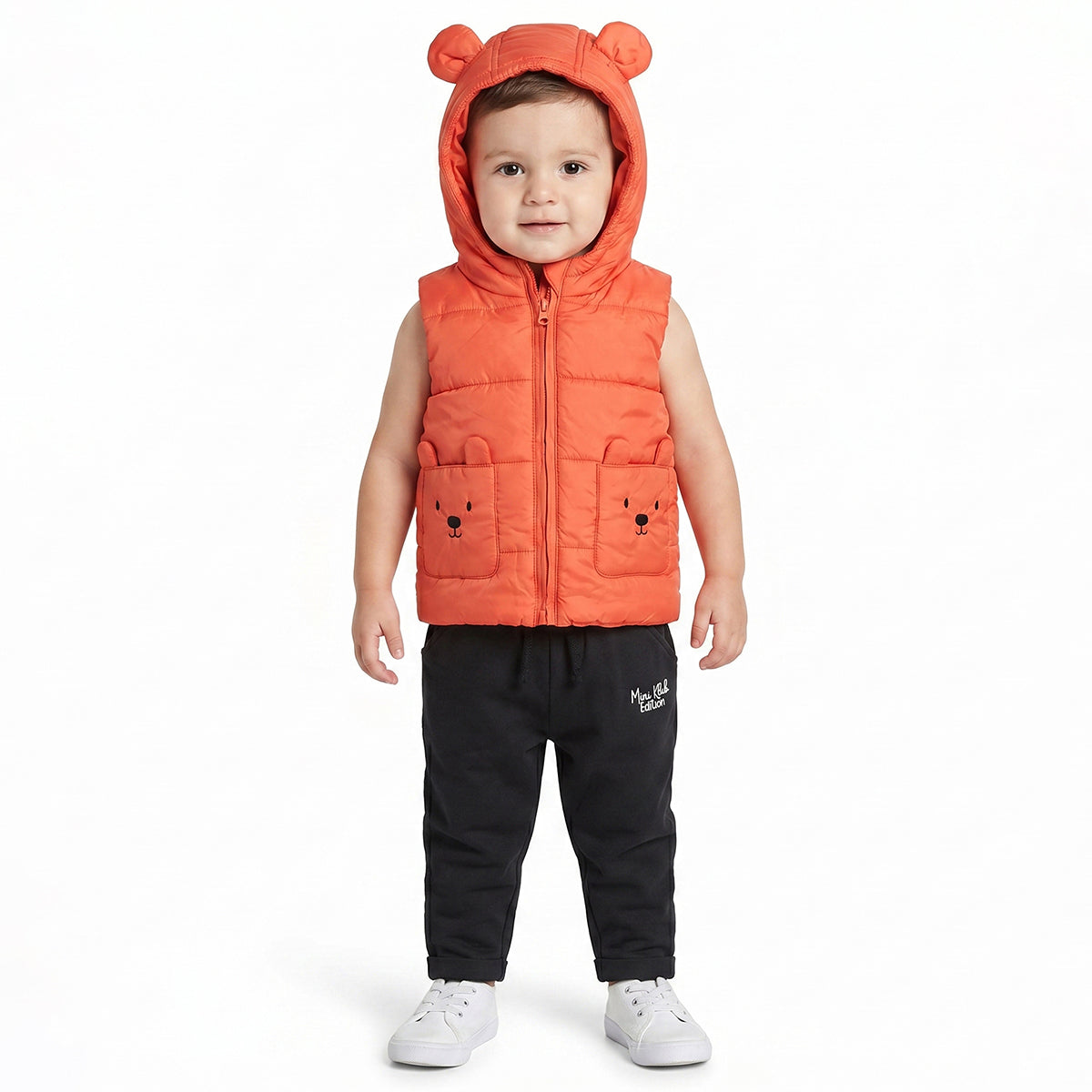 Baby Boys Black Cotton Knit Bottom Regular Fit Casual Kids Wear