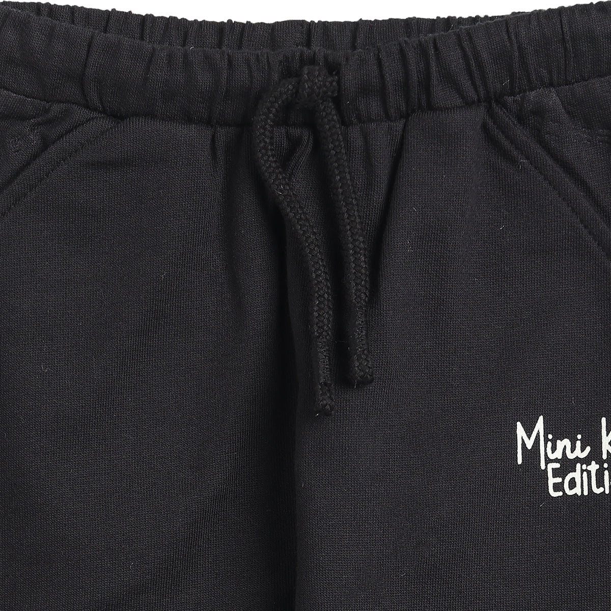 Baby Boys Black Cotton Knit Bottom Regular Fit Casual Kids Wear