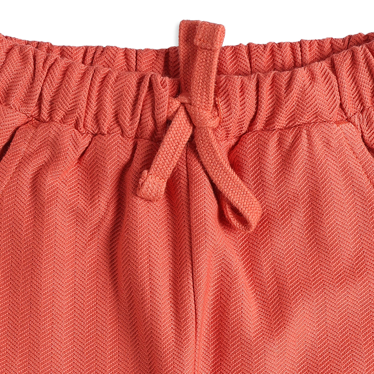 Baby Boys Coral Orange Cotton Knit Bottom Regular Fit Casual Kids Wear
