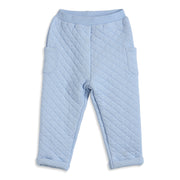 Baby Boys Sky Blue Quilted Cotton Knit Bottom Regular Fit Casual Kids Wear