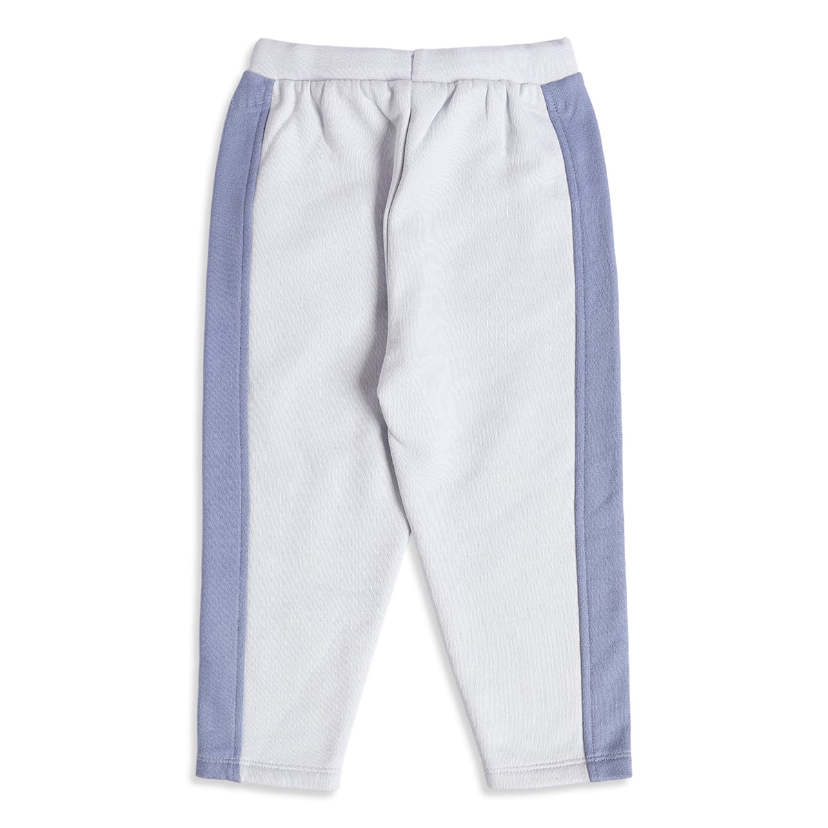 Baby Boys Light Grey and Blue Cotton Jogger Pants Regular Fit Casual Kids Joggers
