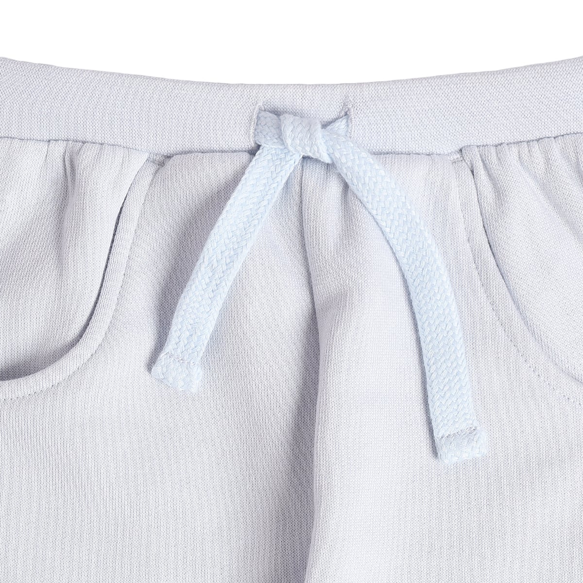 Baby Boys Light Grey and Blue Cotton Jogger Pants Regular Fit Casual Kids Joggers