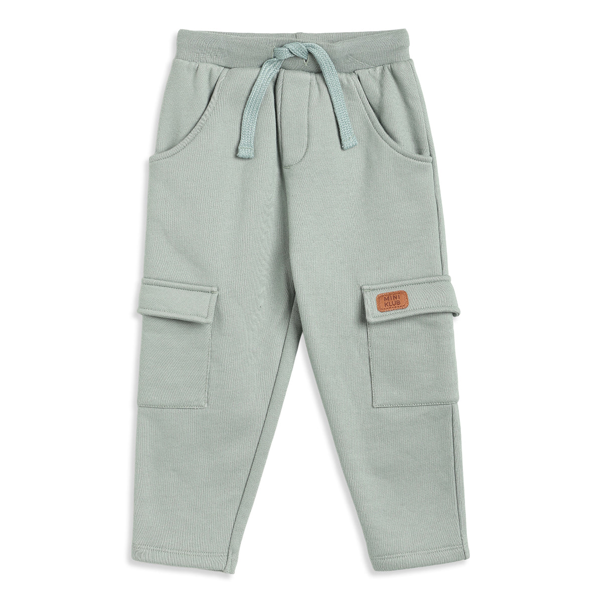 Baby Boys Sage Green Cotton Knit Bottom Regular Fit Casual Kids Wear