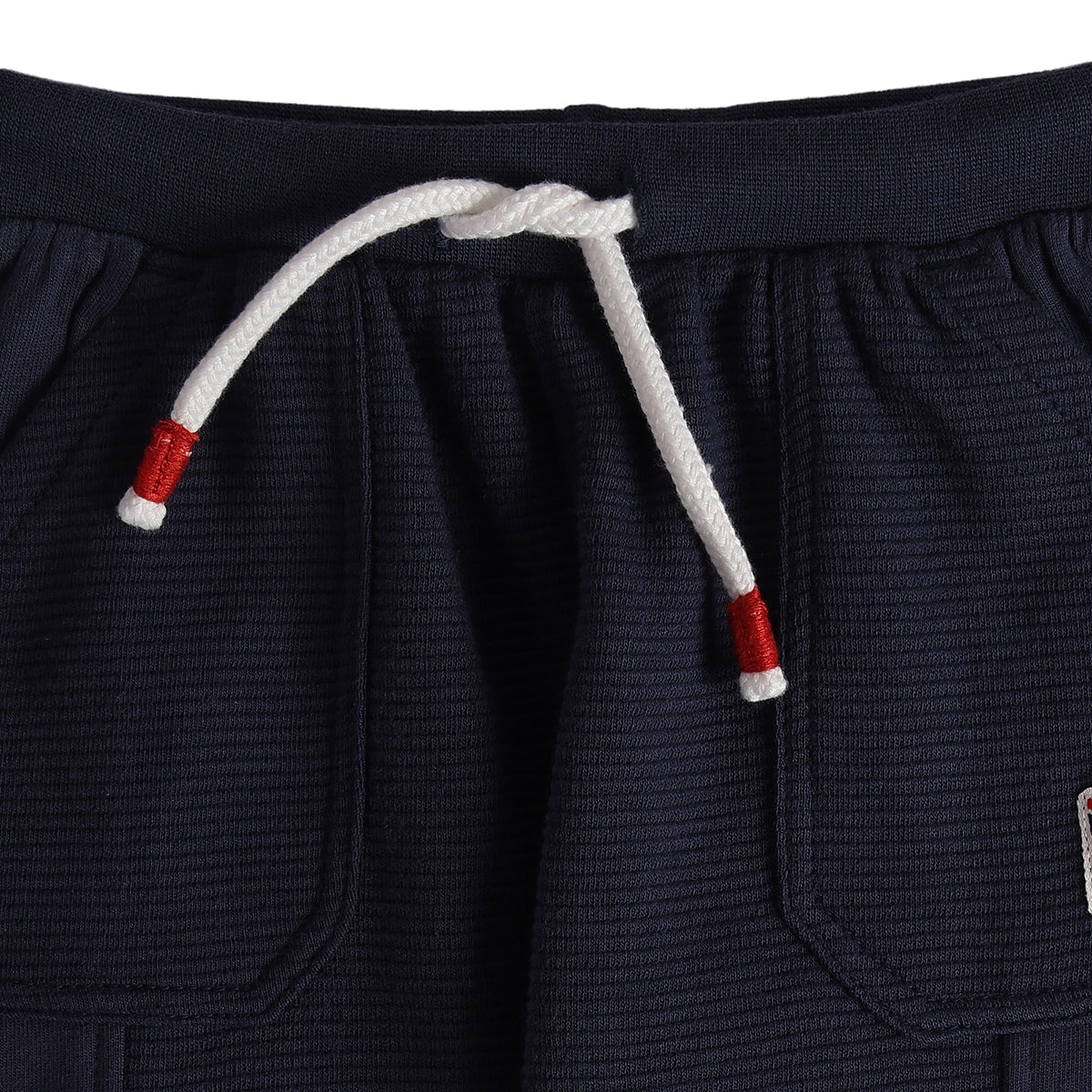 Baby Boys Navy Blue Cotton Blend Joggers Regular Fit Casual Wear