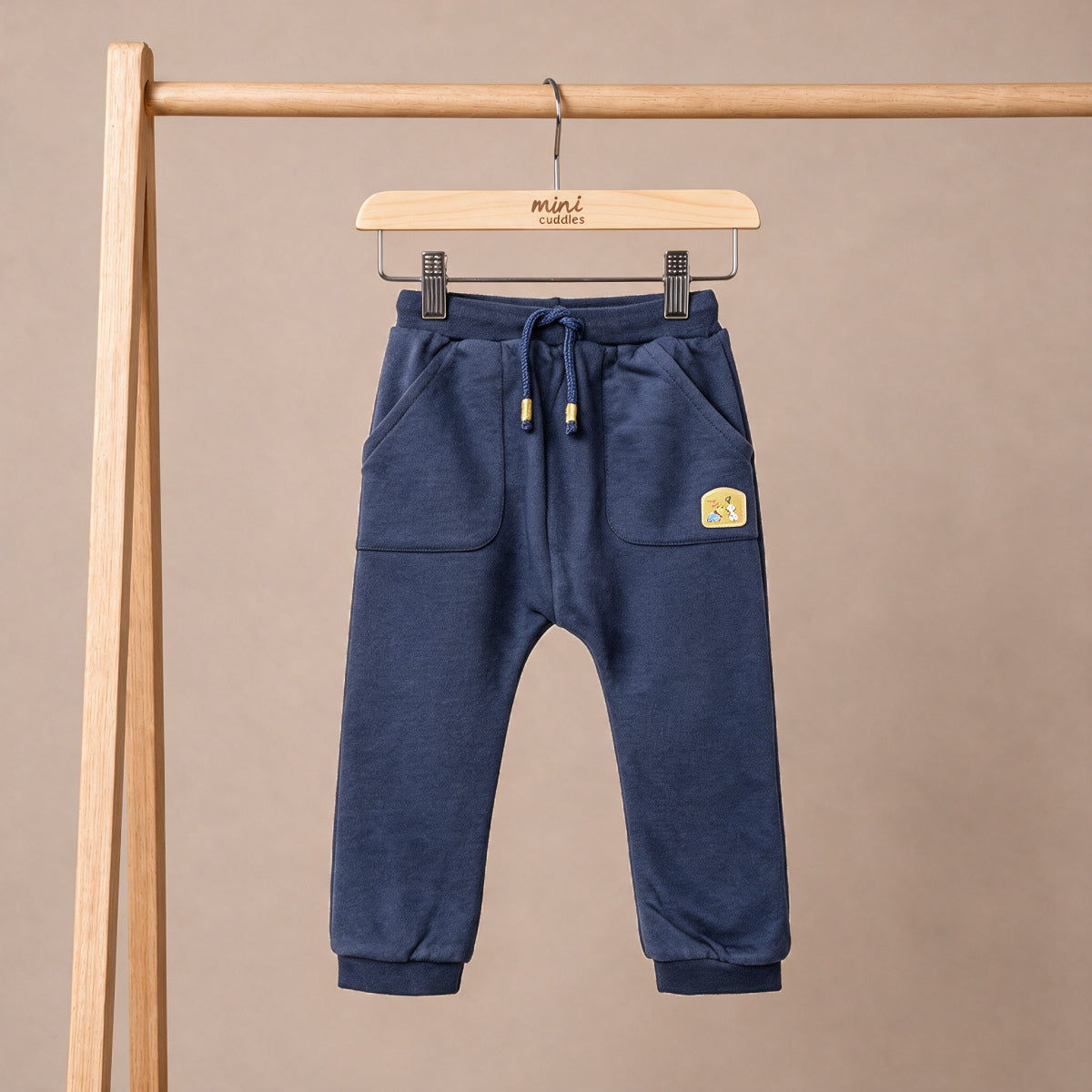 Baby Unisex White Cotton Blend Jogger Pants Regular Fit Casual Wear
