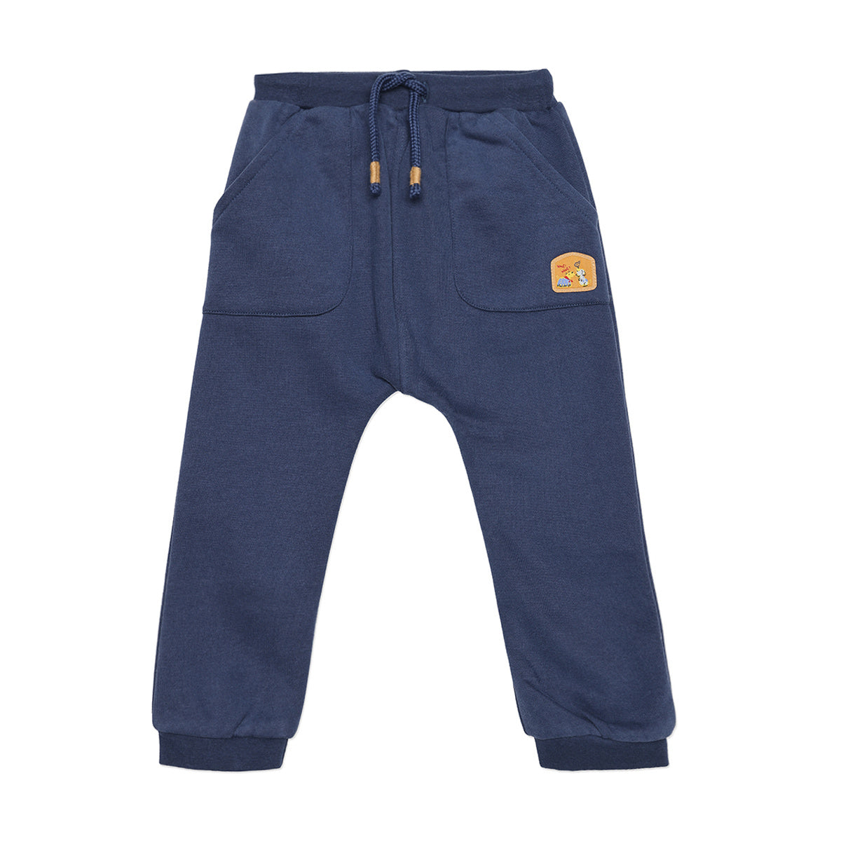 Baby Unisex White Cotton Blend Jogger Pants Regular Fit Casual Wear