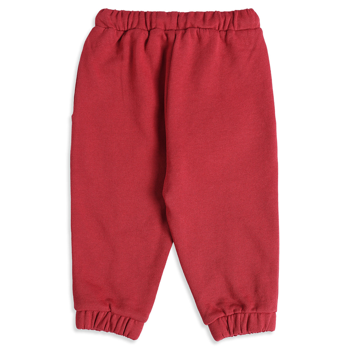 Baby Boys Maroon Cotton Jogger Pants Regular Fit Casual Kids Bottoms