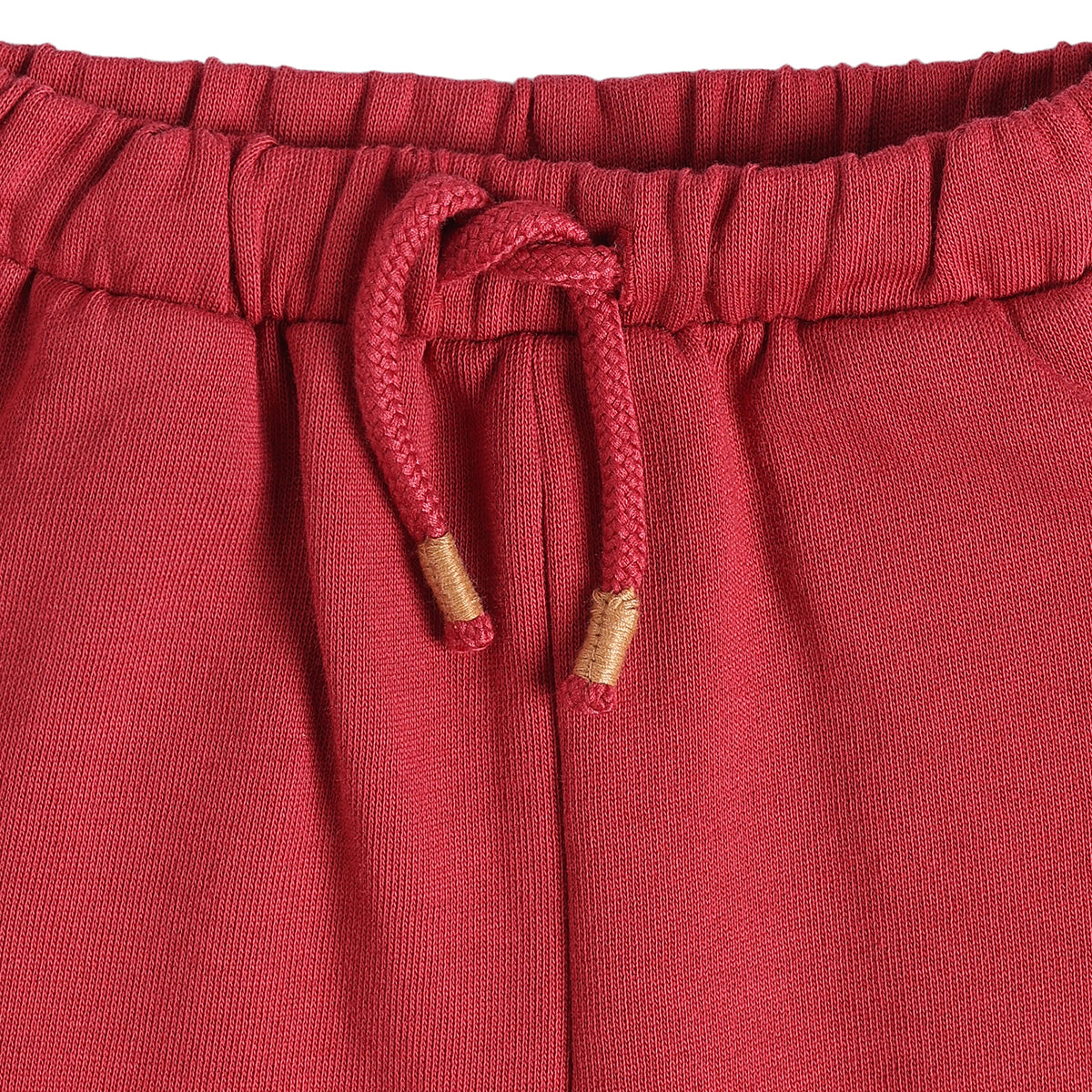 Baby Boys Maroon Cotton Jogger Pants Regular Fit Casual Kids Bottoms
