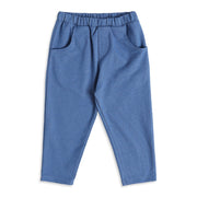 Baby Boys Blue Cotton Solid Knit Pant Regular Fit Casual Wear