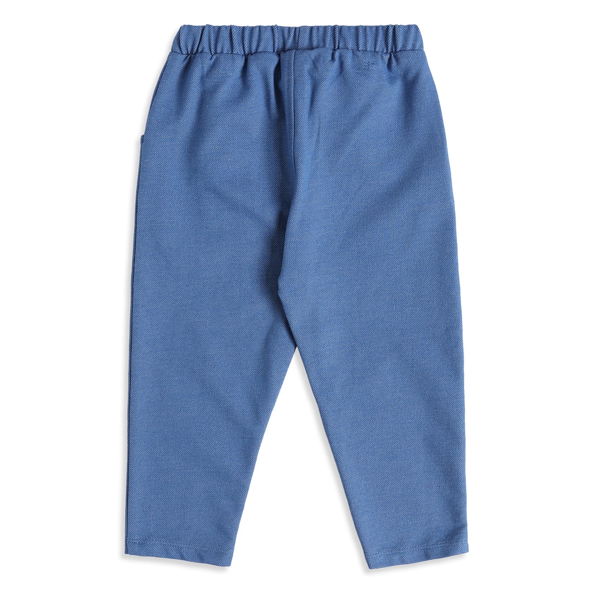 Baby Boys Blue Cotton Solid Knit Pant Regular Fit Casual Wear