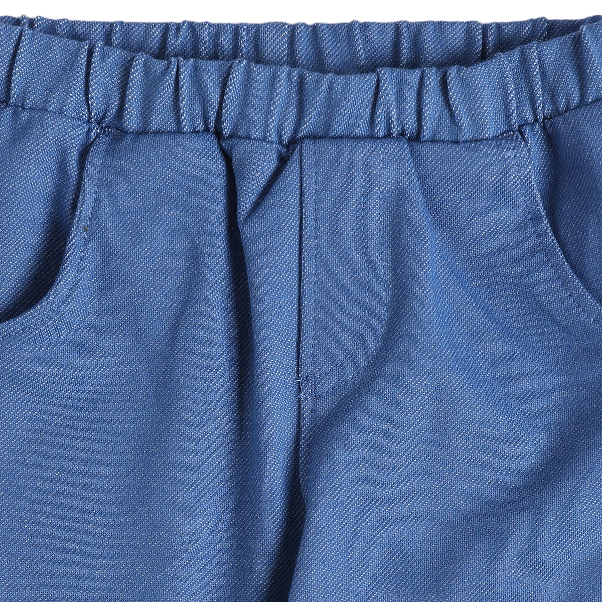 Baby Boys Blue Cotton Solid Knit Pant Regular Fit Casual Wear