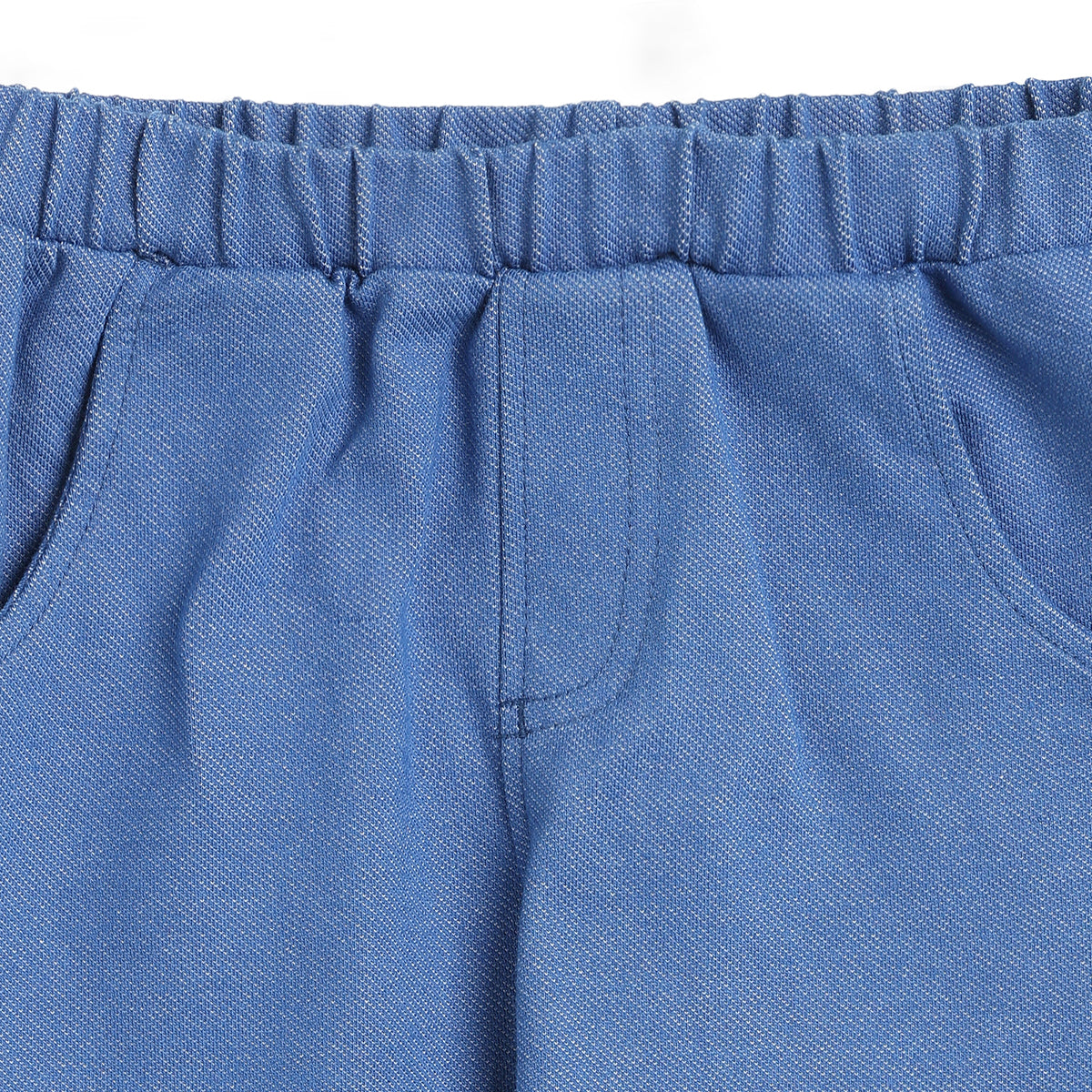 Baby Boys Blue Cotton Knit Bottom Regular Fit Casual Kids Wear