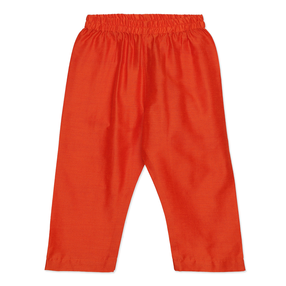 Baby Boys Peach and Orange Cotton Floral Print Kurta and Pyjama Set Regular Fit Festive Ethnic Wear