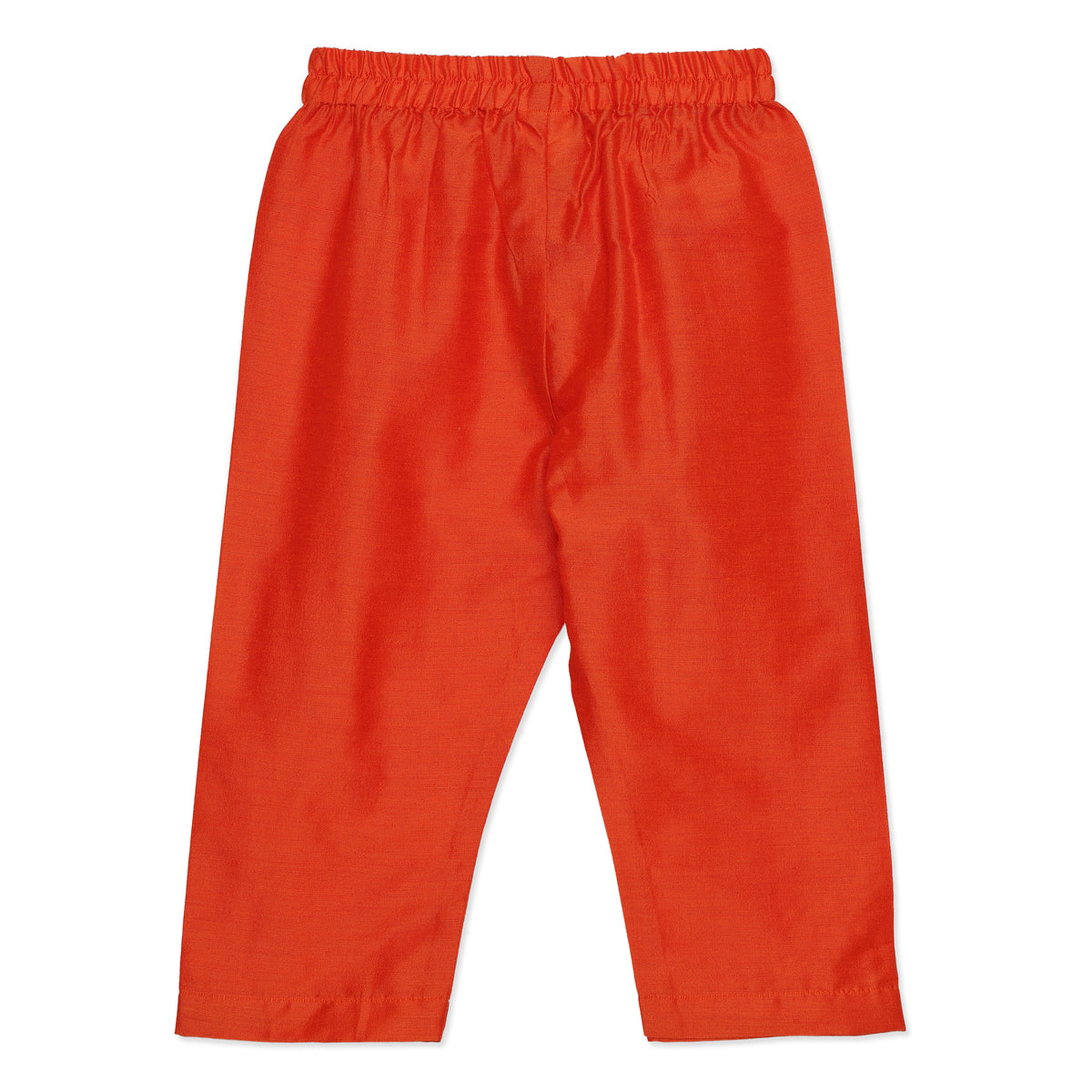 Baby Boys Peach and Orange Cotton Floral Print Kurta and Pyjama Set Regular Fit Festive Ethnic Wear