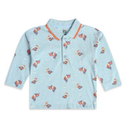 Baby Boys Light Blue Cotton Polo T-Shirt Regular Fit Casual Kids T-Shirt