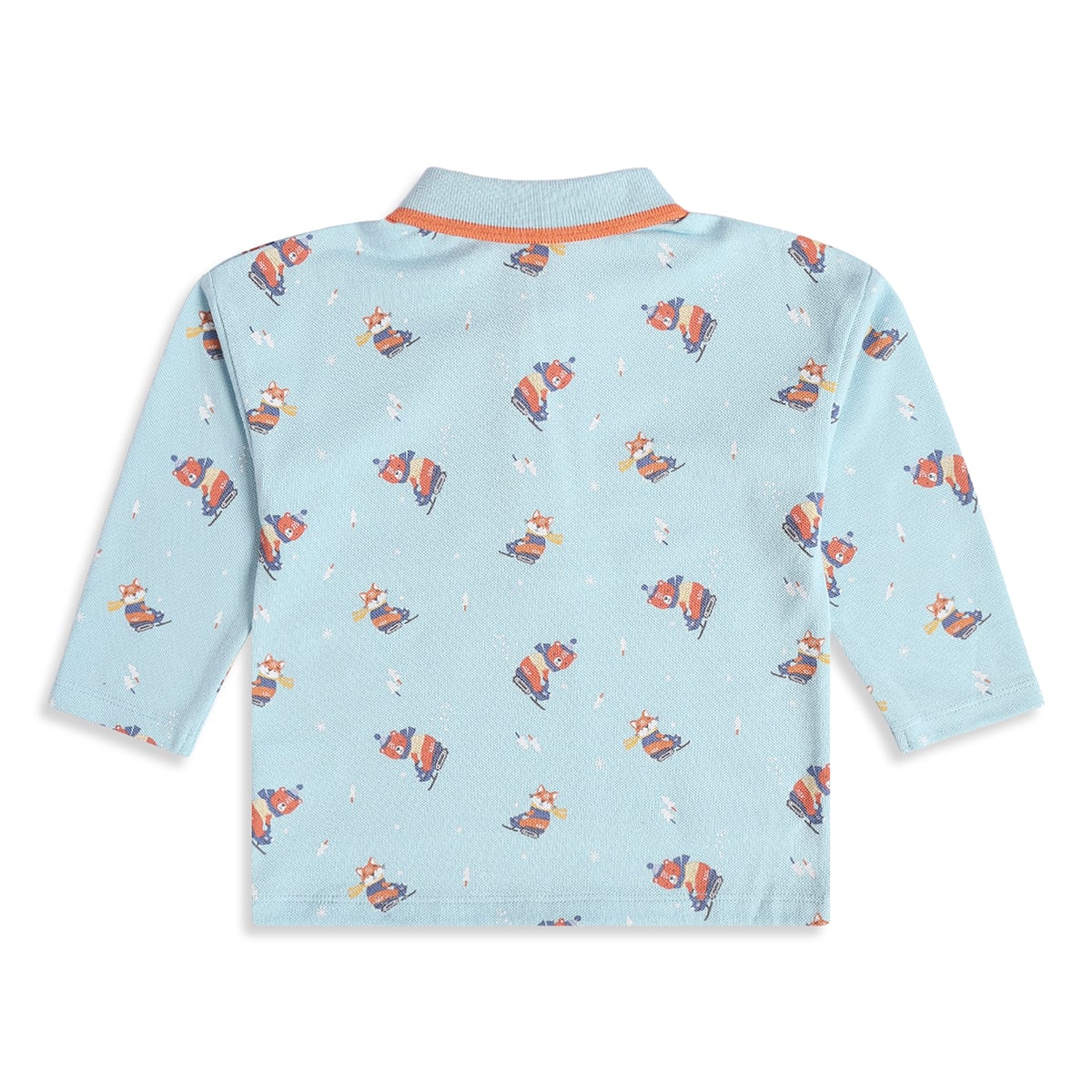 Baby Boys Light Blue Cotton Polo T-Shirt Regular Fit Casual Kids T-Shirt
