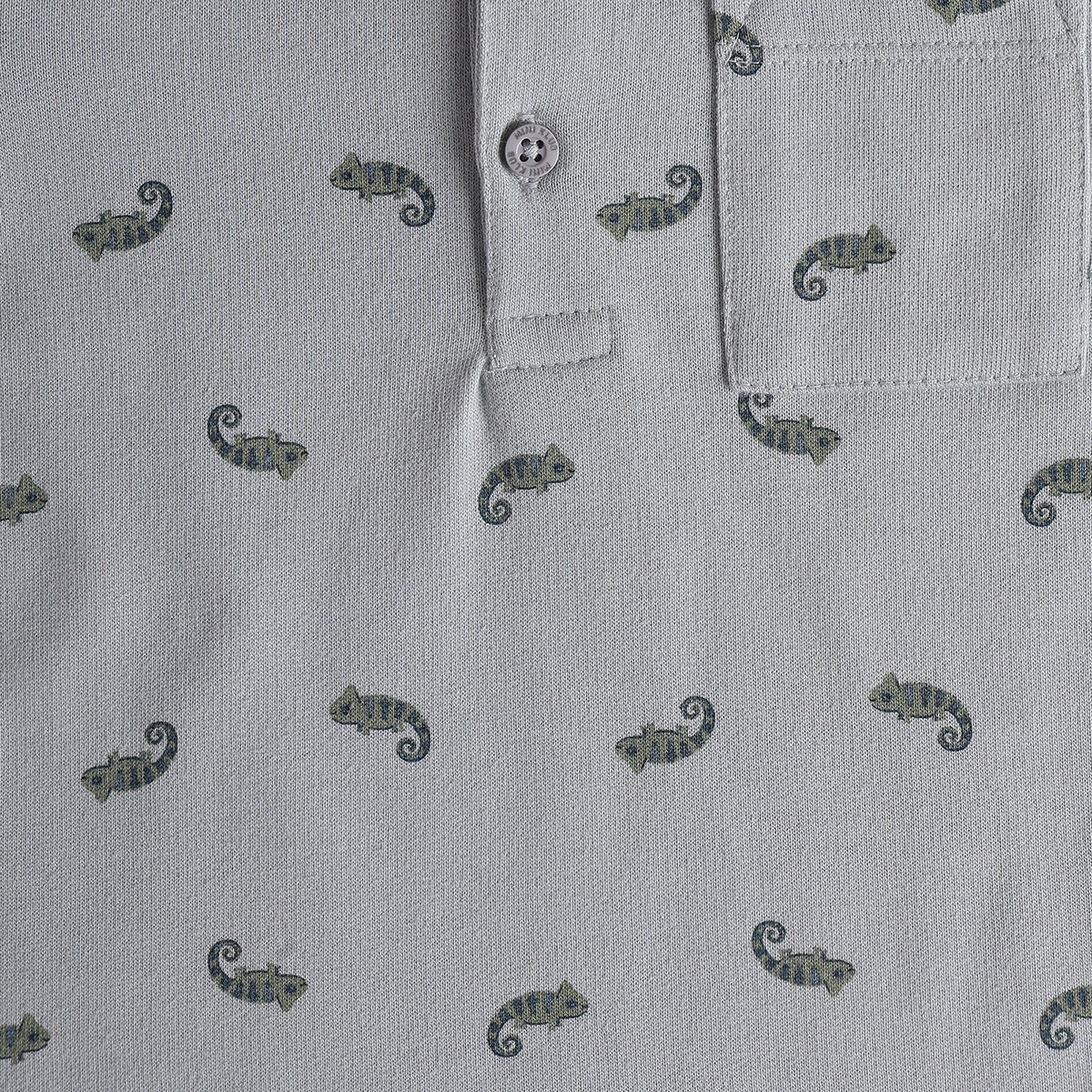 Baby Boys Grey Cotton Printed Polo T-Shirt Regular Fit Casual Wear