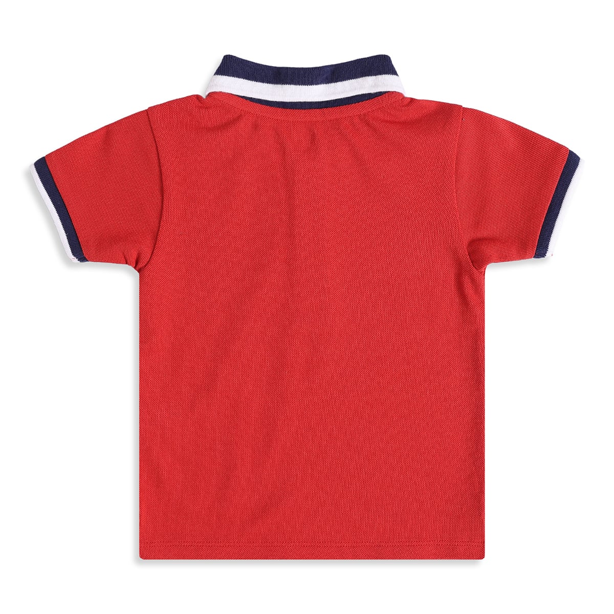 Baby Boys Red Cotton Embroidered Polo T-Shirt  Regular Fit Casual Wear