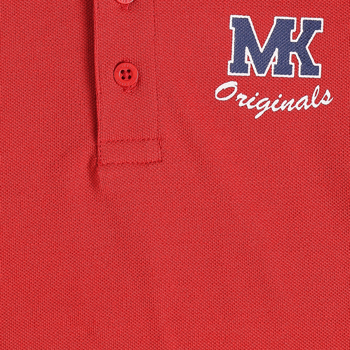 Baby Boys Red Cotton Embroidered Polo T-Shirt  Regular Fit Casual Wear