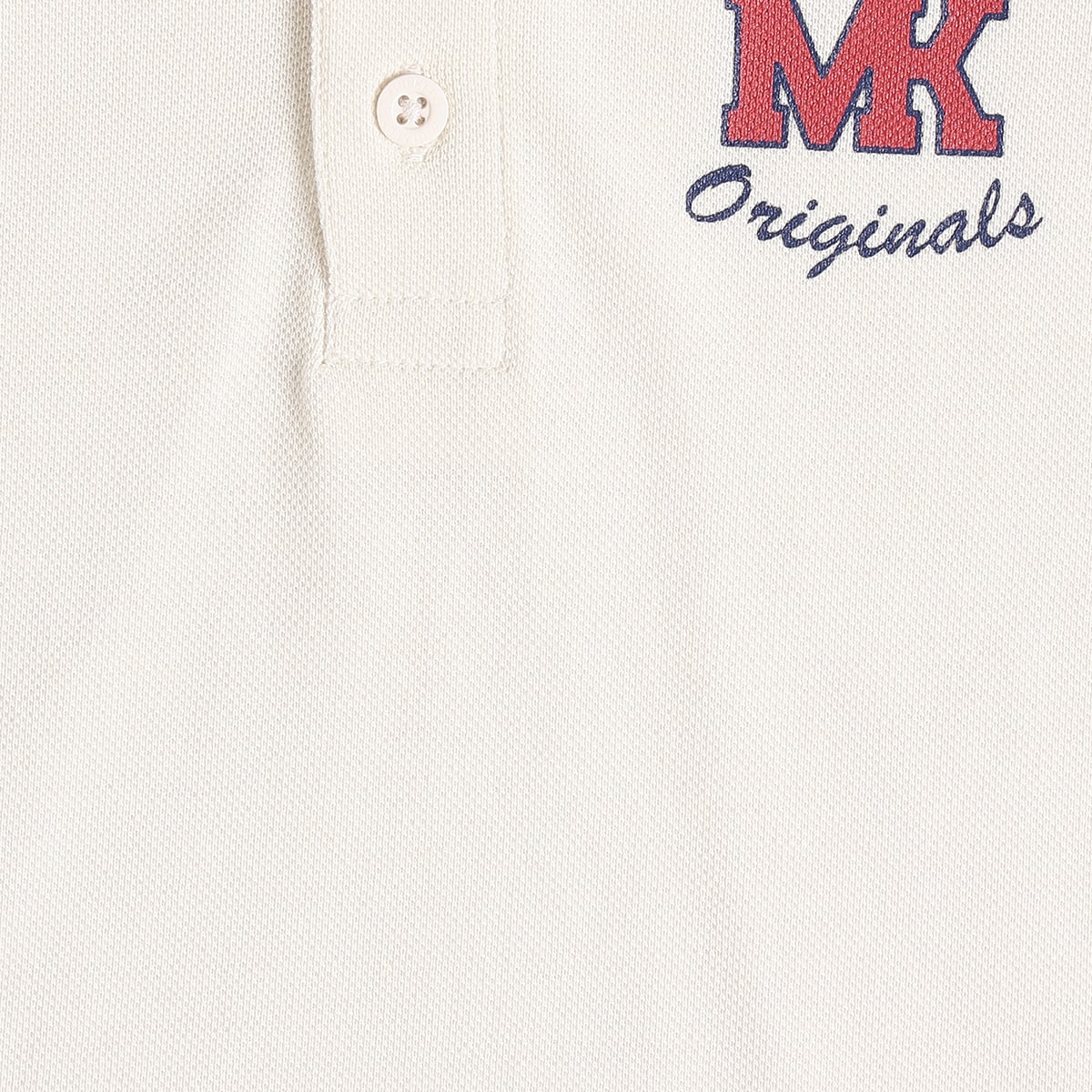 Baby Boys Off-White Cotton Embroidered Polo T-Shirt Pack Of 1 Regular Fit Casual Wear