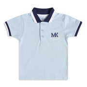 Baby Boys Light Blue Cotton Embroidered Polo T-Shirt Regular Fit Casual Wear